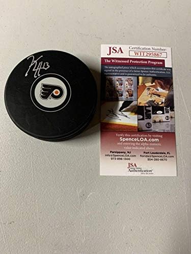 Kevin Hayes İmzalı El İlanları Logo Diski JSA İmzalı NHL Diskleri