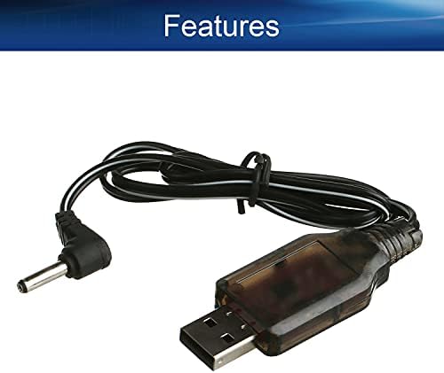 Heyıarbeıt USB Şarj Kablosu 3.5 mm DC Dirsek RC Araba için 7.2 V 250mA Ni-Mh Ni-CD Pil 1 Adet