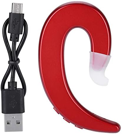 Anti-Ter Bluetooth Kablosuz Ağrısız Kulak kancası IP X5 Seviye Su Geçirmez Kulaklık Kulaklık Eller Serbest Iş Ofis Sürüş ıçin(kırmızı)