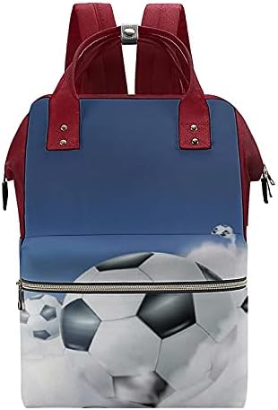 Futbol bulutlar anne sırt çantası su geçirmez omuz çantası rahat büyük sırt çantası seyahat alışveriş iş için