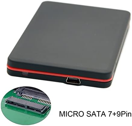 Cablecc USB2. 0 480 Mbps için 1.8 inç Mikro SATA 16pin 7 + 9 SSD HDD Harici sabit disk Muhafaza