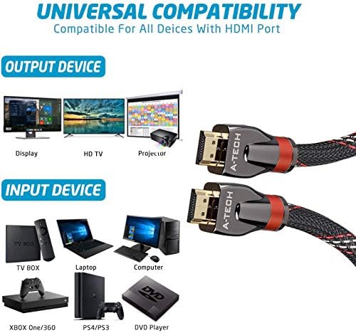 HDMI v2. 0/1. 4 a HDMI Kablosu 75 feet (23m) Destek 3D 2160P, HD 4k, Ultra HD, PS4 Gökyüzü, Ethernet, Ses Dönüş Kanalı-En Son