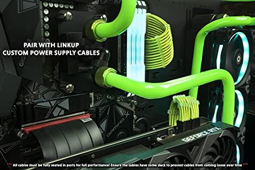 LINKUP-Extreme4 + PCIe 4.0 X16 Yükseltici Kablo [RTX3090 x570 Z590 RX6900XT Test Edildi] Twinax Korumalı Yüksek Hızlı Dikey