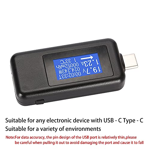Tip-C USB Test Cihazı USB Güç Ölçer, USB C gerilim test cihazı Multimetre 0-5. 1 A 4-30 V Akım Ölçer Cihazı, USB Güç Test Cihazı