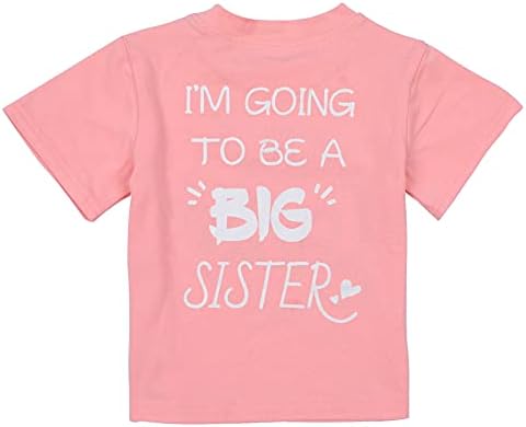 Toddler Bebek Kız Tshirt Abla Duyuru Gömlek Ben Gidiyorum Bir Abla Giyim Tops