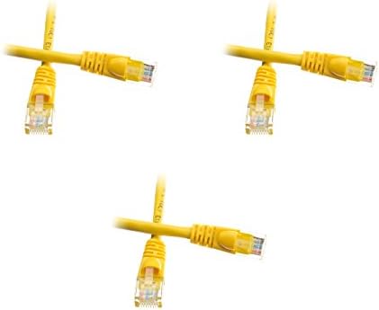 6 İnç Cat5e Snagless / Kalıplı Önyükleme Sarı Ethernet Yama Kablosu, 3'lü Paket (CNE52516)