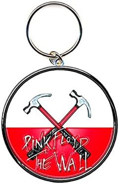 Pink Floyd Anahtarlık Anahtarlık Duvar Çekiç Logo Resmi Metal Boyutu Bir Boyut