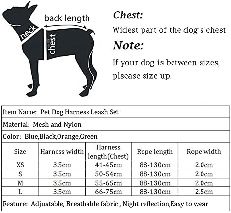 Nefes Naylon Örgü Köpek Koşum Yansıtıcı Ayarlanabilir ve Tasma Seti Aksesuarları Köpekler için Pet Yaka,Turuncu Set,M