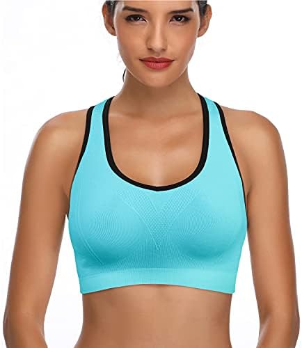 Kadınlar için yastıklı Strappy Spor Sütyen - Yoga Koşu Spor Paketi 3 için Activewear Tops