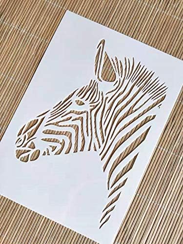 OBUY Zebra DIY Zanaat Hollow Katmanlama Şablonlar için Boyama Ahşap, Kumaş, Duvarlar,Dekoratif, Airbrush Daha | Kullanımlık