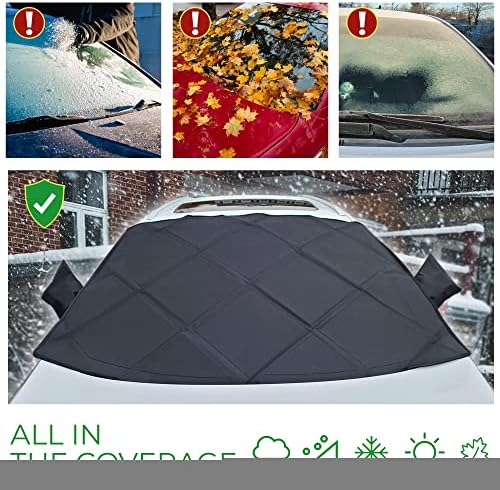 Autotech Park Kar Ön Cam Kapağı 2008-2020 Toyota Land Cruiser ile Uyumlu, Kar, Buz ve Don için Özel Cam Kapağı, Arka Ayna Kapağı