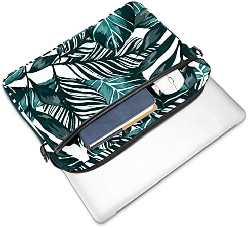 Greenblue Yaprakları Tropikal Bitki Laptop omuz askılı çanta Kılıf Kol için 13.4 İnç 14.5 İnç Dizüstü laptop çantası Dizüstü