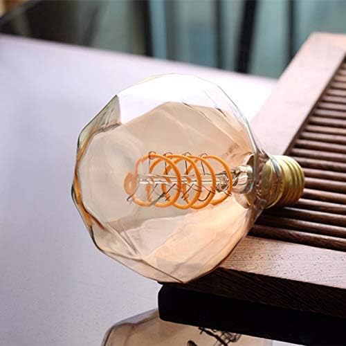 G95 Düz Elmas Yumuşak Filament Ampul Kısılabilir 300Lm Vintage Edison Ampul, 4 W Eşdeğer 40 W Akkor Ampul, E27 Vida Ağız (2300