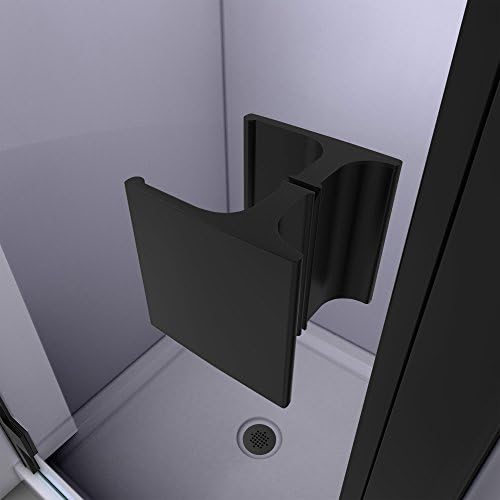 DreamLine Lümen 40-41 inç. W 72 inç. Saten Siyah H Yarı Çerçevesiz Menteşeli Duş Kapısı, SHDR-5340720-09