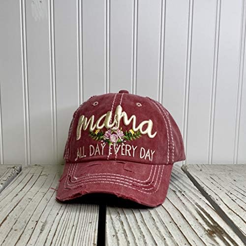 DSY Yaşam Tarzı Anne Bütün Gün Her Gün Sıkıntılı 3D beyzbol şapkası-Anne için Şapka, Anneler için Şapka, anne için