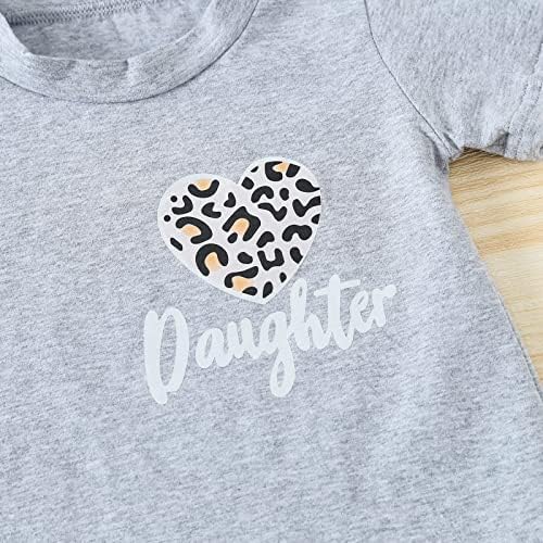 Anne ve Bana Kısa Kollu Mektuplar T-Shirt Anne ve Kızı Eşleştirme Gömlek