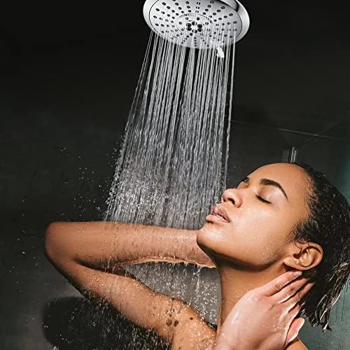 Yüksek Basınçlı Duş Başlığı, JDO 5 İnç Sabit Yağmur Duş Başlığı, 5 Sprey Ayarları Yağış Banyo Duş Açıları Ayarlanabilir Döner