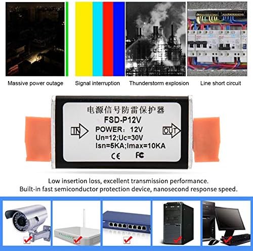 Güç Dalgalanma Koruyucusu, Kablo Televizyon İletim Sistemi için Tek Kanallı Gök Gürültüsü Paratoner Koruma Cihazı, CCTV Video