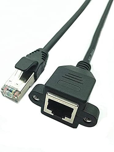 Konnektörler 60 cm yukarı Aşağı Sağ Sol Açılı 90 Derece 8P8C FTP STP UTP Cat5 RJ45 Vida ile LAN Ethernet Ağ Uzatma Kablosu