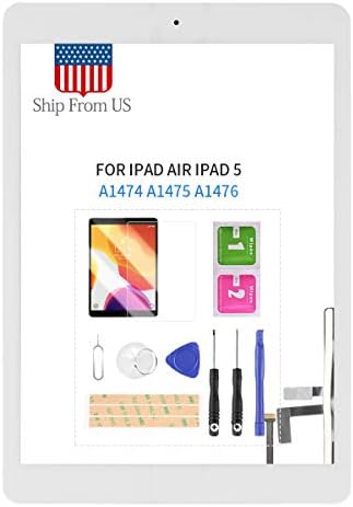 Ekran Değiştirme Kiti için iPad Hava 1 1st Nesil A1474 A1475 A1476 dokunmatik ekran Digitizer Cam Panel ile Ev Düğmesi Onarım