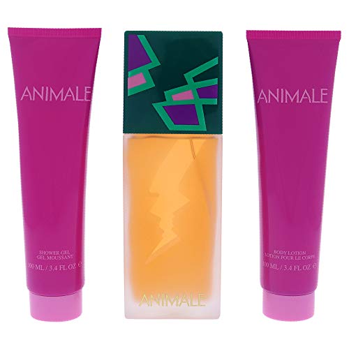 Animale Animale Kadınlar 3.4 oz EDP Sprey, 3.4 oz Vücut Losyonu, 3.4 oz Duş Jeli 3 Adet Hediye Seti