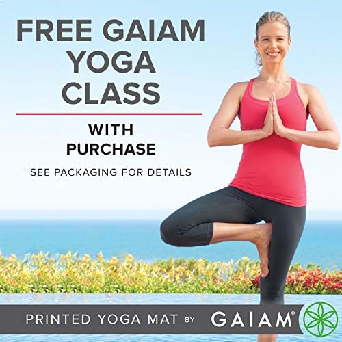 Gaiam Yoga Mat-Kadınlar ve Erkekler için 6mm Ekstra Kalın Kaymaz Egzersiz egzersiz Matı – Ev Jimnastik salonu Fitness, Yoga,