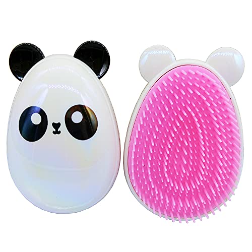 Besterry sevimli Panda saç fırçası Çocuklar için Anti-statik yumuşak masaj tarak saç tarak kadın kızlar için örgüler kıvırcık