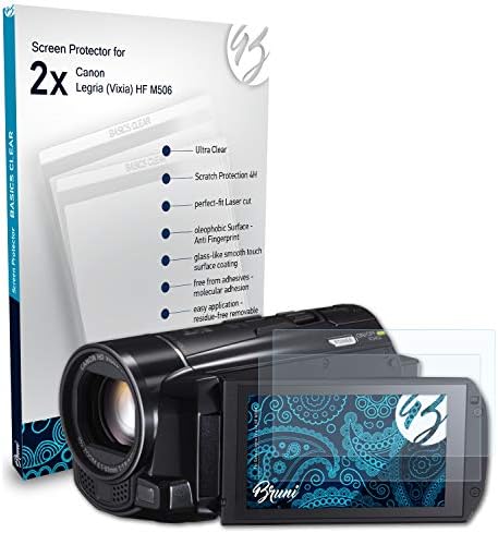 Bruni Ekran Koruyucu ile Uyumlu Canon Legrıa (Vıxıa) HF M506 Koruyucu Film, kristal Berraklığında Koruyucu Film (2X)
