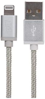 ATC iLİKE Apple MFI Sertifikalı Dolaşmayan Örgülü Yıldırım USB-A Kablosuna-Gümüş, 1m