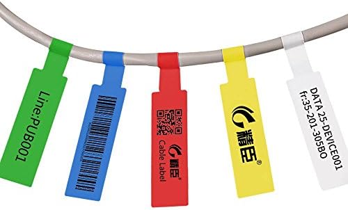 JingChen B11 ve B3 Taşınabilir Etiket Yazıcısı için JingChen Kendinden Yapışkanlı Termal Kablo Etiket Kağıdı 100 Etiket Rulosu