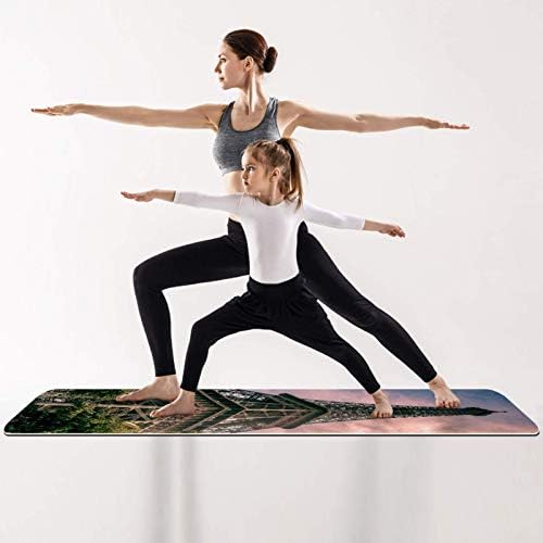 Unicey Eyfel Kulesi Paris Yoga Mat Kalın Kaymaz Yoga Paspaslar Kadınlar ve Kızlar için egzersiz matı Yumuşak Pilates Paspaslar,