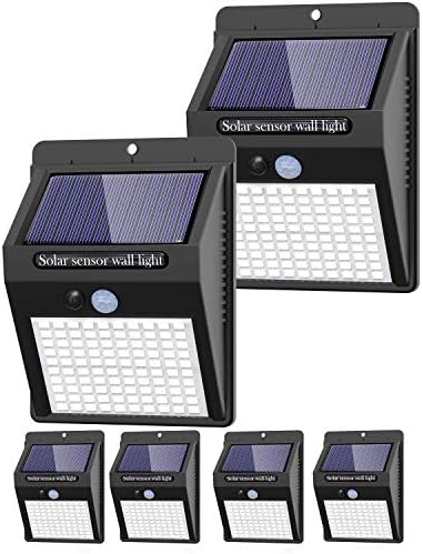 kolpop 6 paketi güneş ışıkları açık, 3 modları/100LED güneş güvenlik ışıkları kablosuz IP65 su geçirmez güneş hareket ışıkları
