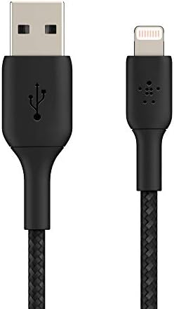 Belkin Örgülü Yıldırım Kablosu (Boost Charge Lightning to USB Cable for iPhone, iPad, AirPods) MFi Sertifikalı iPhone Şarj