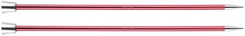 KnitPro Zing: Örgü İğneleri: Tek Uçlu: 35cm x 6.50 mm, Alüminyum, Çok Renkli, 6.5 mm