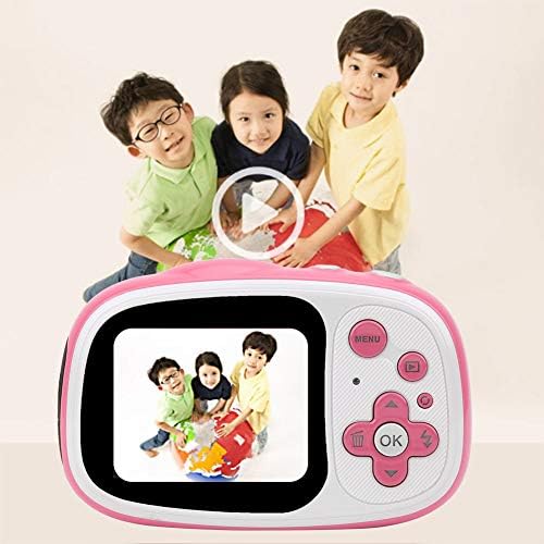 cıcıglow Çocuklar Kamera, Erkek ve Kız Çocuk Yürümeye Başlayan Çocuk için 1000mAh Pil ile 2 İnç IPS Renkli Ekran(Pembe)
