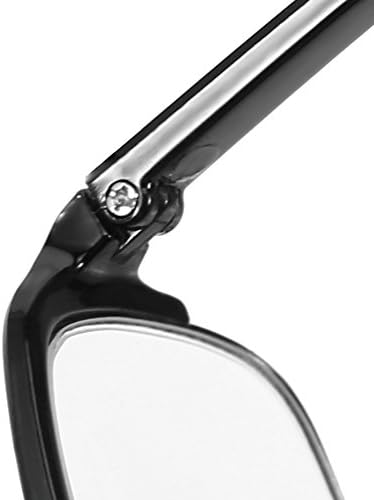 Okuma gözlükleri, 2 Renk 1.0/1.5/2.0/2.5/3.0/3.5/4.0 Erkek ve Kadın için Taşınabilir Hafif Katlanır Okuma Presbiyopik Cam(Siyah