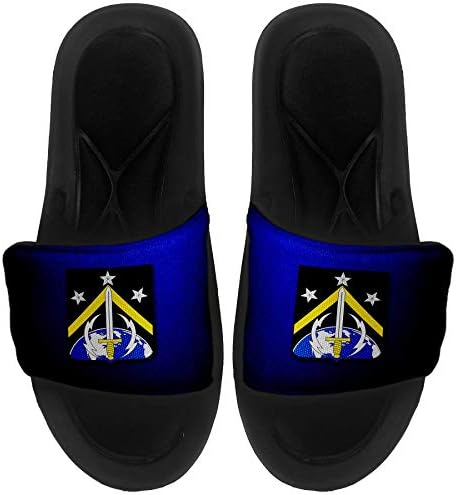 ExpressİtBest Yastıklı Slide-On Sandaletler / Erkekler, Kadınlar ve Gençler için Slaytlar-ABD Ordusu Uzay ve Füze Savunma Komutanlığı