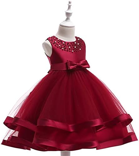 COMİSARA 6 M-9 T Çocuklar Pageant Çiçek Kız Elbise Küçük Kızlar Parti Düğün Resmi Elbiseler