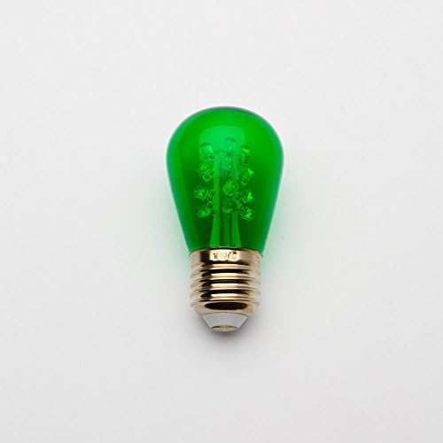 Yeşil S14 LED Ampul - S14 Şeffaf 16 Led - Yeşil Veranda Dize Ampul