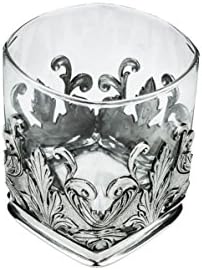 Denizli Ortaçağ İçki Bardağı, Kalaylı Kristal Bardak (Yuvarlak Gümüş Yapraklı)