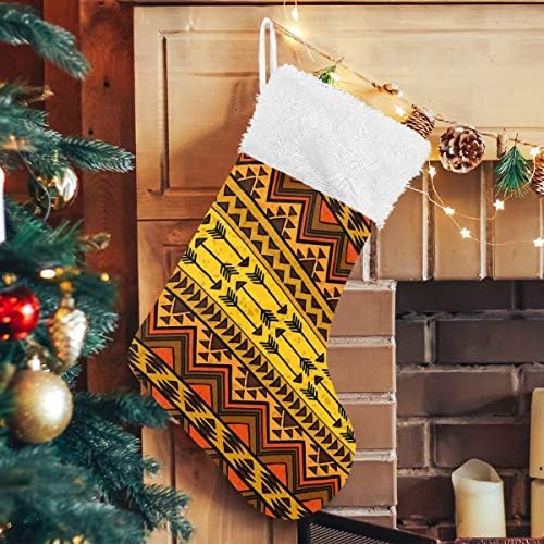 YUEND ile Beyaz Peluş Trim Büyük Klasik Kişiselleştirilmiş Noel Stocking Kitleri için Aile Tatil Noel Parti Süslemeleri Sanat