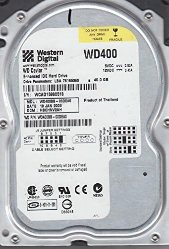 WD400BB-00DEA0, DCM HSCHNV2AH, Batı Dijital 40 GB IDE 3.5 Sabit Disk
