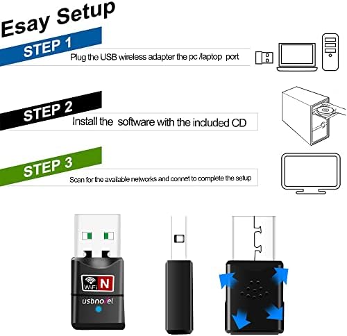 USB WiFi Adaptörü için PC-300Mbps Kablosuz Ağ Adaptörü 2.4 GHz WiFi USB Masaüstü Laptop için 802.11 n ile Win10 Destekler/8/7/XP,