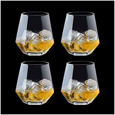 Cam Bardaklar 10.1 oz (yaklaşık 300 ml) Şarap bardağı Seti, Ev Yaratıcı viski bardağı, Bourbon viski bardağı, Rom, Vintage