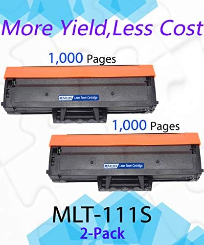 2-Pack (2 xblack) Uyumlu Samsung 111 S MLT-D111S Toner Kartuşu (ÇİP ile) MLT-D111S için Kullanılan M2020 2020 W 2022 2022 W