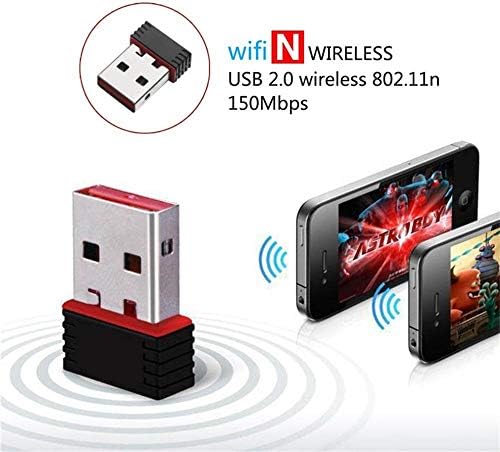 Kariwell WiFi Ağ Adaptörü - Mini USB 2.0 802.11 n 150 Mbps WiFi Ağ Adaptörü Windows Linux PC için