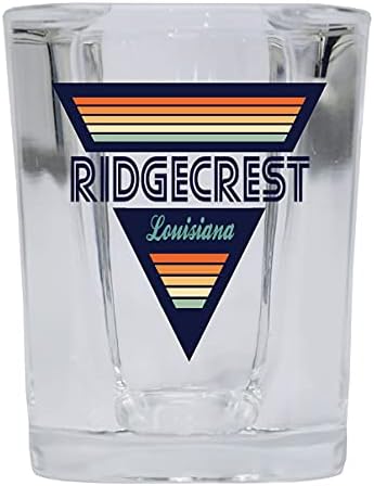 Ridgecrest Louisiana 2 Ons Kare Tabanlı Likör Shot Cam Retro Tasarım