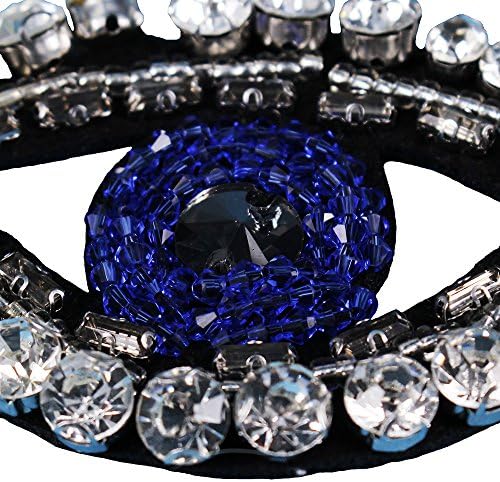 1 adet Zanaat Mavi Göz Nakış Dikmek Çıkartmalar Boncuk Kristal Aplike Kabartmalı Giyim Aksesuarları ıçin TH564