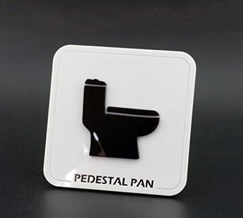 WellieSTR 1 adet Akrilik Yapıştırıcı Destekli Kaide PAN Burcu, Banyo Işareti Tuvalet Işareti Tuvalet Banyo Işareti Ofisler