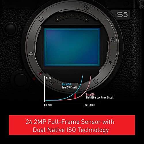 Panasonic LUMİX S5 Tam Çerçeve Aynasız fotoğraf makinesi (DC-S5KK) ve LUMİX S PRO 50mm F1.4 Lens (S-X50)